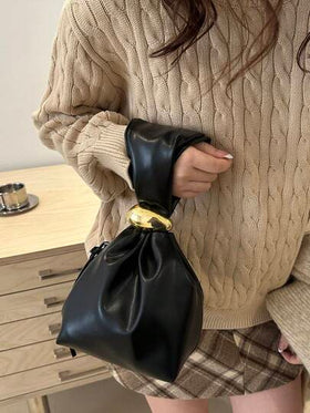 حقيبة كلاسيكية أنيقة وعملية للنمط اليومي، حقيبة حمل رفيعة الطراز للسيدات، تصميم بسيط أنيق، حقيبة كتف خفيفة الوزن لمكتب فاخر