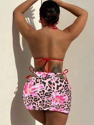 طقم تانكيني حريمي Swim SXY مجموعة لبس سباحة قطعتين قابل للعكس، مجموعة 3 قطع