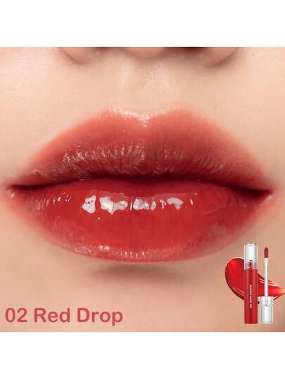 Rom&nd رومان GLASTING WATER TINT 02 قطرة حمراء، غشاء ندي قابل للتنفس، لمعة زجاجية خفيفة الوزن، تقنية تدرج قوس ، هلام خوخ شفاف، حجاب نجوم ذهبي وردي، أكسجين لمعان أخضر مطفي، عصا لمسة إصلاح صغيرة، إصدار محدود عطلة نباتي، سر خفيف بدون وجه، مكياج كوري، 4 جرام