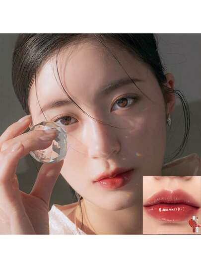 Rom&nd رومان GLASTING WATER TINT 03 BRICK RIVER، فيلم قابل للتنفس، لمعان زجاجي خفيف الوزن، تقنية التدرج الطيفي، جيلي خوخ شفاف، غبار نجمي وردي ذهبي، أكسجين نعناع مطفي، عصا لمسة إصلاح صغيرة، إصدار محدود للعطلات النباتية، سر خفيف الوزن بدون وجه، مكياج كوري،