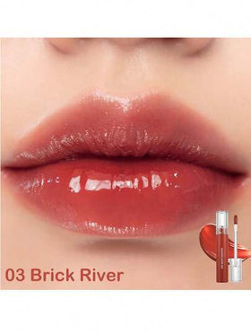 Rom&nd رومان GLASTING WATER TINT 03 BRICK RIVER، فيلم قابل للتنفس، لمعان زجاجي خفيف الوزن، تقنية التدرج الطيفي، جيلي خوخ شفاف، غبار نجمي وردي ذهبي، أكسجين نعناع مطفي، عصا لمسة إصلاح صغيرة، إصدار محدود للعطلات النباتية، سر خفيف الوزن بدون وجه، مكياج كوري،