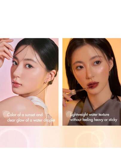 Rom&nd رومان GLASTING WATER TINT 02 قطرة حمراء، غشاء ندي قابل للتنفس، لمعة زجاجية خفيفة الوزن، تقنية تدرج قوس ، هلام خوخ شفاف، حجاب نجوم ذهبي وردي، أكسجين لمعان أخضر مطفي، عصا لمسة إصلاح صغيرة، إصدار محدود عطلة نباتي، سر خفيف بدون وجه، مكياج كوري، 4 جرام