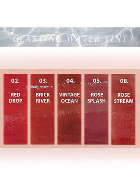 Rom&nd رومان GLASTING WATER TINT 03 BRICK RIVER، فيلم قابل للتنفس، لمعان زجاجي خفيف الوزن، تقنية التدرج الطيفي، جيلي خوخ شفاف، غبار نجمي وردي ذهبي، أكسجين نعناع مطفي، عصا لمسة إصلاح صغيرة، إصدار محدود للعطلات النباتية، سر خفيف الوزن بدون وجه، مكياج كوري،