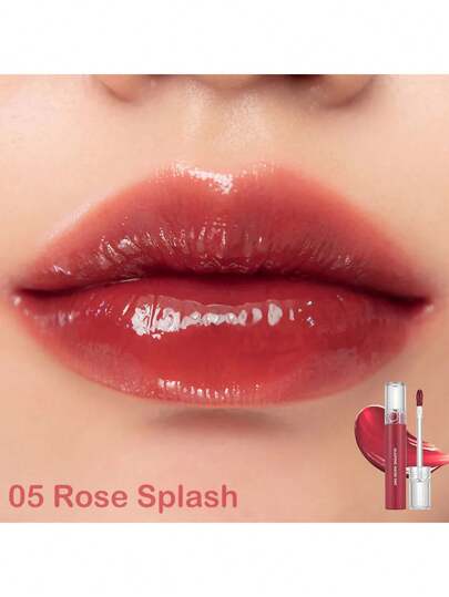 Rom&nd رومان GLASTING WATER TINT 05 رذاذ الورد، غشاء ندي قابل للتنفس، لمعان زجاجي خفيف الوزن، تقنية تدرج قوس ، هلام شاي الخوخ الشفاف، حجاب نجمي وردي ذهبي شفاف، بريق نعناع ثلجي، عصا لمسة إصلاح صغيرة، إصدار محدود عطلة نباتي، سر خفيف الوزن بدون وجه، مكياج كو