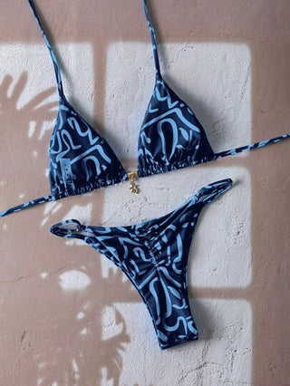 Swim Chiccia ملابس شاطئ مرأة الربيع، طقم بكيني بسيط ذو أشرطة رفيعة وألوان صلبة مثيرة للنساء