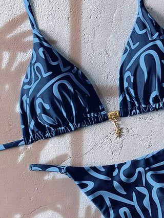 Swim Chiccia ملابس شاطئ مرأة الربيع، طقم بكيني بسيط ذو أشرطة رفيعة وألوان صلبة مثيرة للنساء