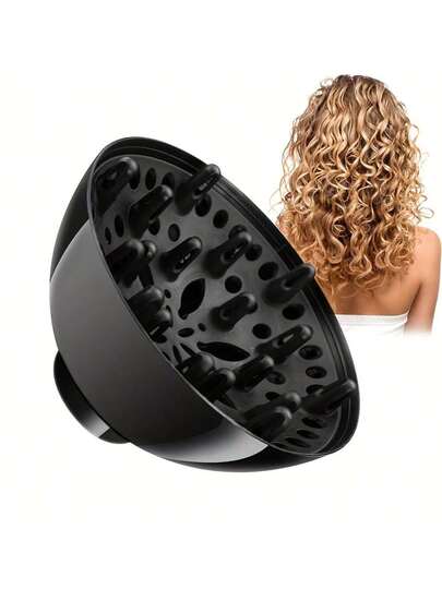 1 قطعة/2 قطعة مشتت شعر صديق للسفر للشعر المجعد/الموجي/الخشن - ملحق مجفف الشعر بجودة صالون، أداة تضخيم بدون ضرر من الحرارة | مشتت شعر مجعد للتعريف بالتجعيدات الطبيعية، تصفيف خفيف للمنزل والسفر