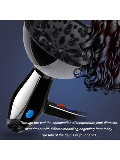 1 قطعة/2 قطعة مشتت شعر صديق للسفر للشعر المجعد/الموجي/الخشن - ملحق مجفف الشعر بجودة صالون، أداة تضخيم بدون ضرر من الحرارة | مشتت شعر مجعد للتعريف بالتجعيدات الطبيعية، تصفيف خفيف للمنزل والسفر