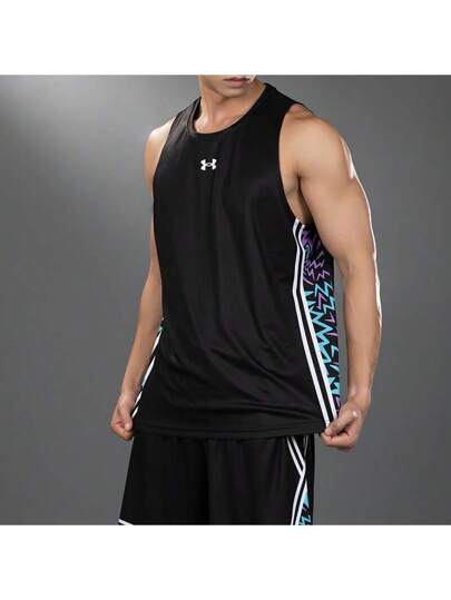 Under Armour قميص بلا أكمام رياضي للرياضة واللياقة البدنية 24500111-001 ، بياقة دائرية ، بدون أكمام ، بملابس خارجية جديدة لموسم 2025