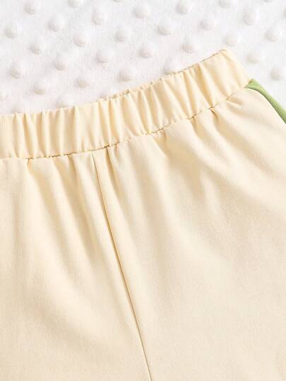 SHEIN Playful Pals 3 قطع طقم ملابس للأطفال الرضع الصبيان يتكون من قميص كم قصير مطرز ببدلة محبوك وحقيبة صغيرة جسمية،للربيع والصيف،ملابس أطفال،ملابس رضع صبيان، أحجام من 6 شهور إلى 3 سنوات