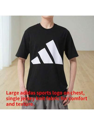 Adidas تي شيرت رياضي آستين قصير للرجال ، ملابس رياضية عصرية مريحة وقابلة للتنفس ،للرياضة واللياقة البدنية والركض والتدريب ، طراز JE8945