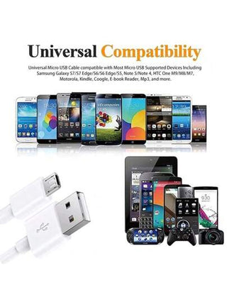 كابل USB صغير [3.3/6.6/10 قدم] ، كابل شحن سريع ، سلك شاحن هاتف أندرويد متوافق مع سامسونغ جالاكسي S7 و S6 إيدج و J7 و S5 و Note 5 و 4 و G4 و K40 و K20 والموسيقى MP3 ، نوكيا ، سلك بيانات سريع ، متوافق مع سامسونغ جالاكسي S7 / HTC ، متوافق مع أندرويد ، كندل ،