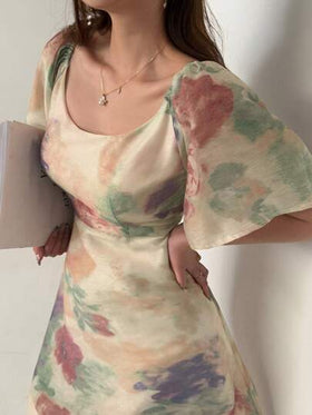DAZY فستان طويل مطبوع أنيق للنساء لفصل الصيف، ملابس عطلة للنساء