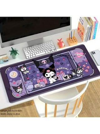 Sanrio وسادة فأر الشخصية سانريو، كورومي، ميلودي، سينابرول كبيرة سميكة، لحصيرة المكتب للرجال والنساء، حاسب مكتبي, لوحة المكتب، بتصميمين مع/بدون حواف مخيطة، يتم الإرسال عشوائيًا للعودة إلى المدرسة