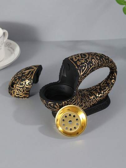 حامل بخور من الراتنج بحجم متوسط مصمم على شكل مبنى. حامل البخور ، عطر المنزل ، ديكور المنزل ، مناسب لديكور المنزل والغرف والصالات (كقطعة ديكورية مركزية) والمكاتب وأماكن اليوغا والحفلات ، وخلق جو أنيق. يمكن أيضًا استخدامه لديكور المعبد. يعد هذا الموقد العطر