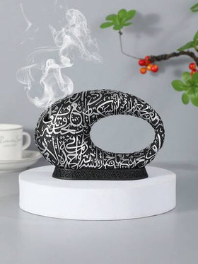 حامل بخور من الراتنج بحجم متوسط مصمم على شكل مبنى. حامل البخور ، عطر المنزل ، ديكور المنزل ، مناسب لديكور المنزل والغرف والصالات (كقطعة ديكورية مركزية) والمكاتب وأماكن اليوغا والحفلات ، وخلق جو أنيق. يمكن أيضًا استخدامه لديكور المعبد. يعد هذا الموقد العطر