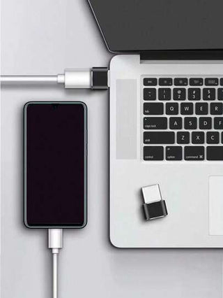 محول من نوع C إلى USB من سبيكة الألومنيوم عالي اللمعان قطعة واحدة، متوافق مع الهواتف الذكية والكمبيوتر والشواحن السيارية وكابلات البيانات PD والمحاور USB وشاحن السريع