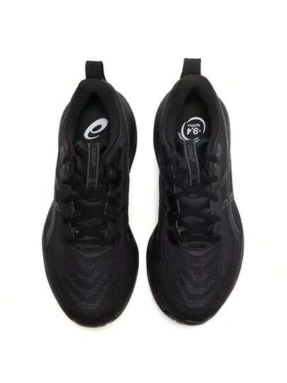 Asics أحذية الجري للرجال GEL-CUMULUS 27، أحذية رياضة خفيفة الوزن مريحة، أحذية كاجوال سوداء منخفضة الرقبة 1011B960-003