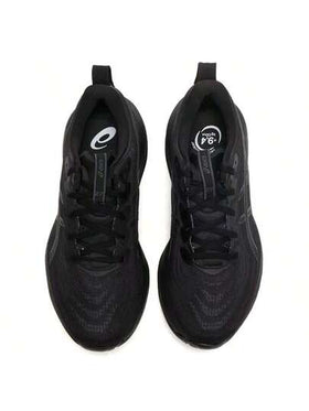 Asics أحذية الجري للرجال GEL-CUMULUS 27، أحذية رياضة خفيفة الوزن مريحة، أحذية كاجوال سوداء منخفضة الرقبة 1011B960-003