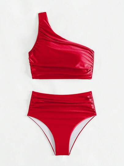 Swim Basics طقم بكيني للنساء من موحد اللون للشاطئ/الاستجمام