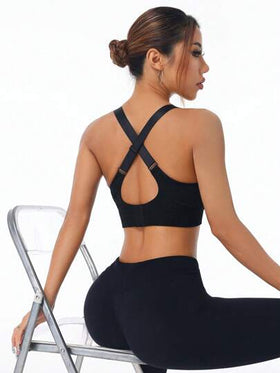 Easithlete حمالة صدر رياضية بظهر متقاطع منسق تمامًا
