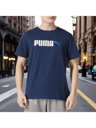 Puma تي شيرت كاجوال بتصميم بأكمام قصيرة وياقة مستديرة، لون رقم 2 ورقم "2" على الشعار للرجال، 691341-14