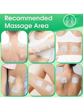رقع تدليك EMS وحدة TENS تدليك الجسم ملصقات موصل سناب 3.5 مم خالية من اللاتكس، رقع إلكترود TENS لاصقة قابلة لإعادة الاستخدام