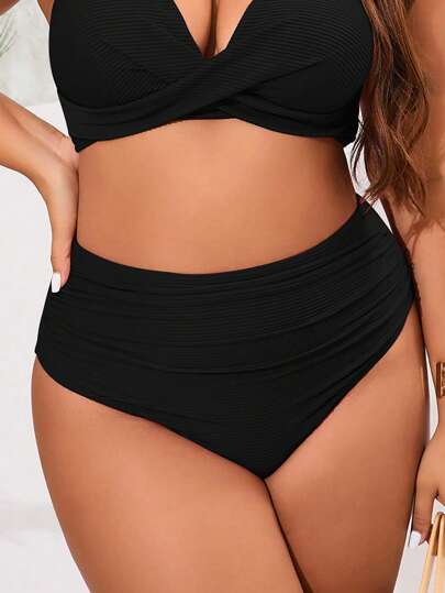 Swim Lushoire قطعة واحدة عالية الخصر مجعدة مثيرة وأنيقة ملابس السباحة للنساء للشواطئ والعطلات