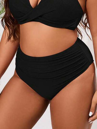 Swim Lushoire قطعة واحدة عالية الخصر مجعدة مثيرة وأنيقة ملابس السباحة للنساء للشواطئ والعطلات