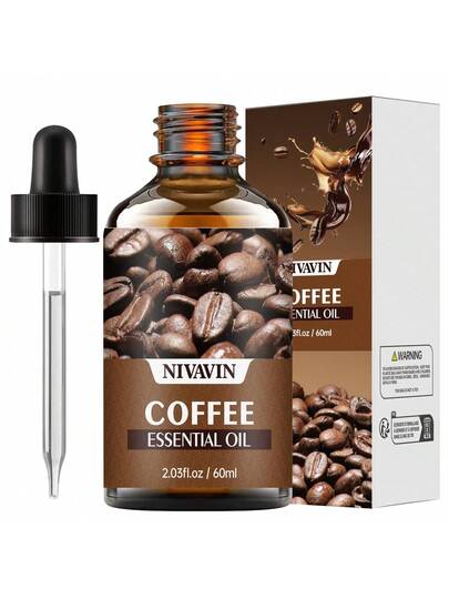 زيت عطري أساسي مستخلص من النباتات بعبير القهوة بحجم 30مل/60مل، عطر قوي وطويل الأمد، تغليف جميل، مناسب كهدية، مناسب لاستخدامه على الجسم والوجه والشعر، ويمكن استخدامه مع جهاز تبخير العطور/حجر/خشب، يصلح للمنزل والمكتب والرحلات والسيارة والمناسبات