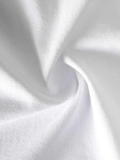 تي شيرت بأكمام قصيرة أبيض مناسب للأطفال والشباب ذو جيب بسيط كلاسيكي ، مناسب للاستخدام اليومي والعطلات