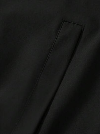 Manfinity Homme جاكيت البيسبول الكاجوال للرجال ذات الأكمام الطويلة والطباعة بالأحرف، سحاب أمامي