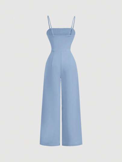 SHEIN MOD جمبسوت أنيقة للنساء مطرزة باللؤلؤ الفاخرة والبيج، قصة ضيقة واسعة الرجل، ملائمة للخروج والعمل والاحتفالات والحفلات والزفاف وحفلات الموسيقى