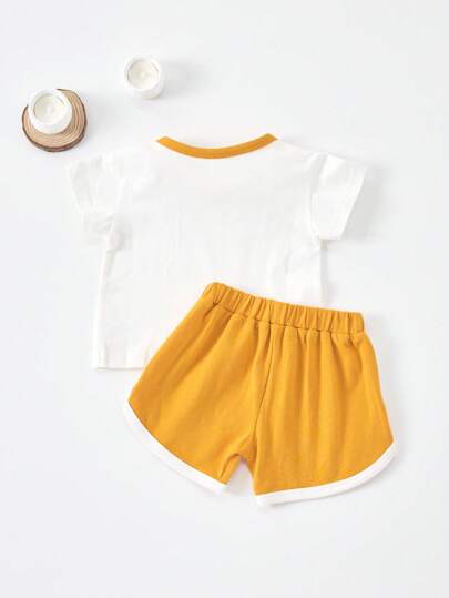 ملابس للبنات الرضع ، ملابس أطفال بطراز كوري للصيف ، ملابس اطفال رضع مطبوعة للأولاد ، بدلة أطفال مكونة من قطعتين