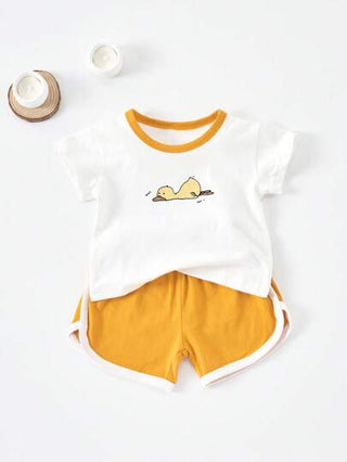 ملابس للبنات الرضع ، ملابس أطفال بطراز كوري للصيف ، ملابس اطفال رضع مطبوعة للأولاد ، بدلة أطفال مكونة من قطعتين