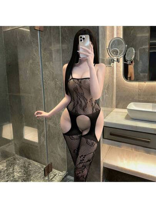 جوارب شبكية للإغراء النسائي شفافة، فرق بلا إزالة بدلة مطبوعة بتصميم جاكارد مشدودة للياقة البدنية، قميص بروح الإغراء