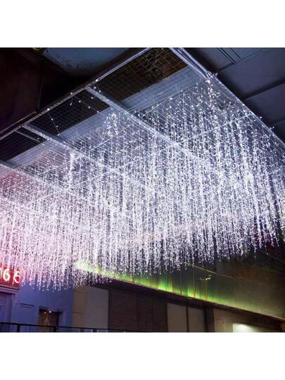 الأضواء الشمسية 3.5 متر 96 LED أضواء بيضاء للديكور الخارجي للحديقة، أضواء معلقة مقاومة للماء لديكور الحفلات والمناسبات والحدائق والأماكن الداخلية والخارجية