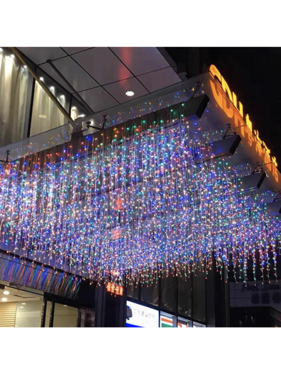 إضاءة شمسية متعددة الألوان 96 LED، طول 3.5 متر، إضاءة زخرفية للحديقة والأماكن الخارجية والداخلية ومقاومة للماء، مثالية لحفلات الزينة وديكور الحائط والحديقة