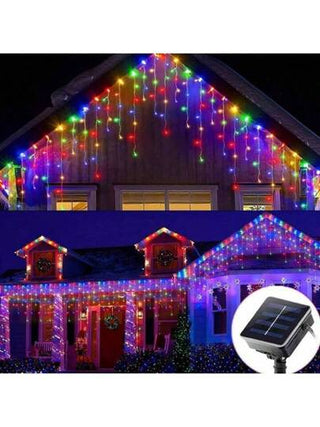 إضاءة شمسية متعددة الألوان 96 LED، طول 3.5 متر، إضاءة زخرفية للحديقة والأماكن الخارجية والداخلية ومقاومة للماء، مثالية لحفلات الزينة وديكور الحائط والحديقة