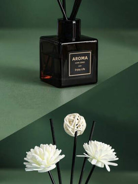 زجاجة عطري مربعة صغيرة بحجم 50مل من سلسلة عطور الزهور والنباتات، مدفأة للزيوت العطرية الأساسية لغرف النوم والمعيشة، مزيل روائح منزلي
