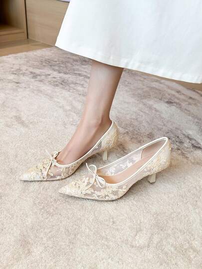 Xin Jing Shoes أحذية كعب عالي للنساء للموسم الخريفي/الشتوي، أحذية أنيقة ذات رؤوس مدببة مناسبة للمكتب والحفلات بكعب متوسط، موديلات عصرية متعددة الاستخدامات