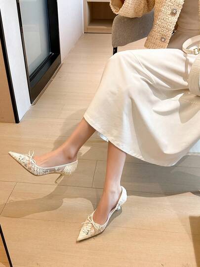 Xin Jing Shoes أحذية كعب عالي للنساء للموسم الخريفي/الشتوي، أحذية أنيقة ذات رؤوس مدببة مناسبة للمكتب والحفلات بكعب متوسط، موديلات عصرية متعددة الاستخدامات