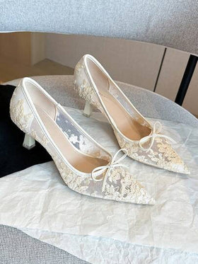 Xin Jing Shoes أحذية كعب عالي للنساء للموسم الخريفي/الشتوي، أحذية أنيقة ذات رؤوس مدببة مناسبة للمكتب والحفلات بكعب متوسط، موديلات عصرية متعددة الاستخدامات