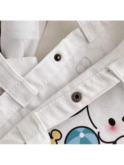Sanrio حقيبة كانفاس مطبوع عليها هالو كيتي سانريو، ميلودي، كرومي، جينامورول، حقائب كتف للنساء، كاجوال سعة كبيرة، هدية للتسوق لحفلة عيد الميلاد