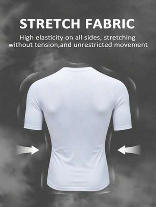 Manfinity Sport Polished قميص رجالي كاجوال بأكمام البوليسترو برسومات العنكبوت، لياقة بدنية ورياضة، ملابس تمرين، تيشيرتات وخزانات جري