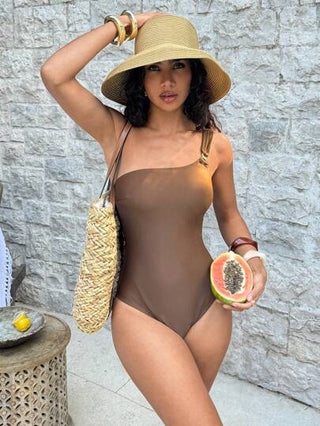 مايوه حريمي قطعة واحدة Swim Vcay بدلة سباحة بقطعة واحدة بلون واحد للنساء، مثالية للعطلات والشاطئ