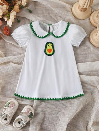 فساتين بيبي Vintaside Kids فستان قصير الأكمام للبنات الصغيرات بتطريز الفراولة، بألوان حلوة وطراز طازج وتصميم رقيق وفضفاض، مناسب للعب في الخارج وراحة المنزل، مثالي لحفلة أعياد الميلاد أو ارتداء عفوي وجميل، للربيع والصيف