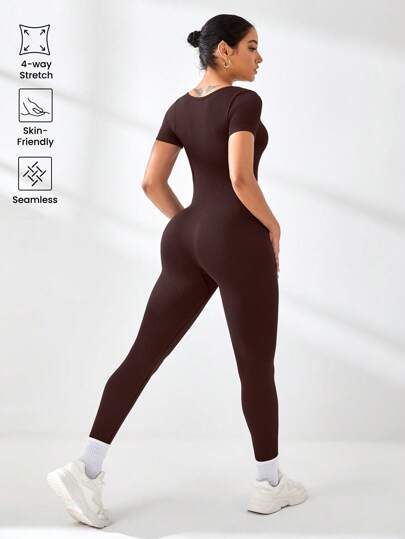 Seamluxe  Sport جمبسوت رياضية للجوجا قصيرة الأكمام