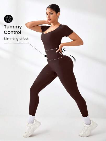 Seamluxe  Sport جمبسوت رياضية للجوجا قصيرة الأكمام