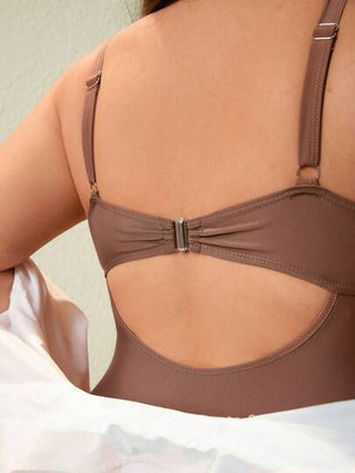 Swim Chiccia بدلة سباحة قطعة واحدة من قطع عتيقة مع لمسة عمق من الخصر للنساء ذوات الحجم الكبير، أنيقة وعصرية